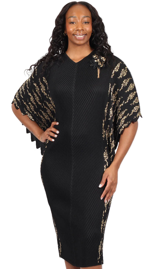 Diana Couture 8075-BLK Church Dress