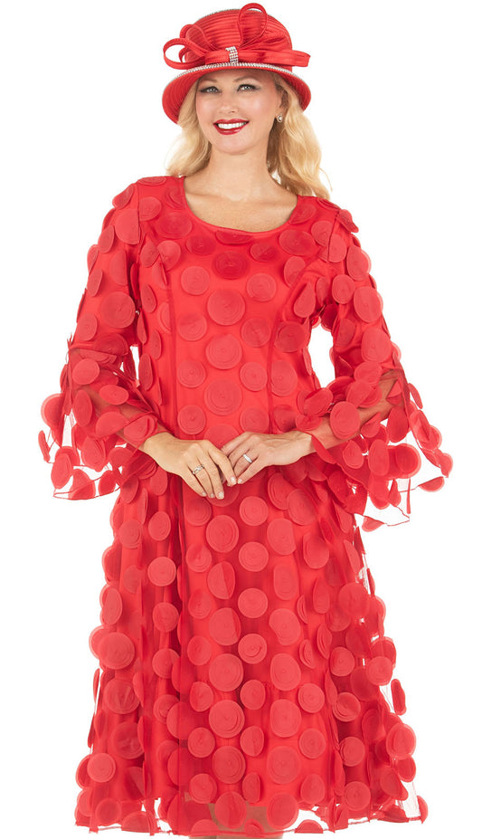 Giovanna D1650L-RED Church Dress