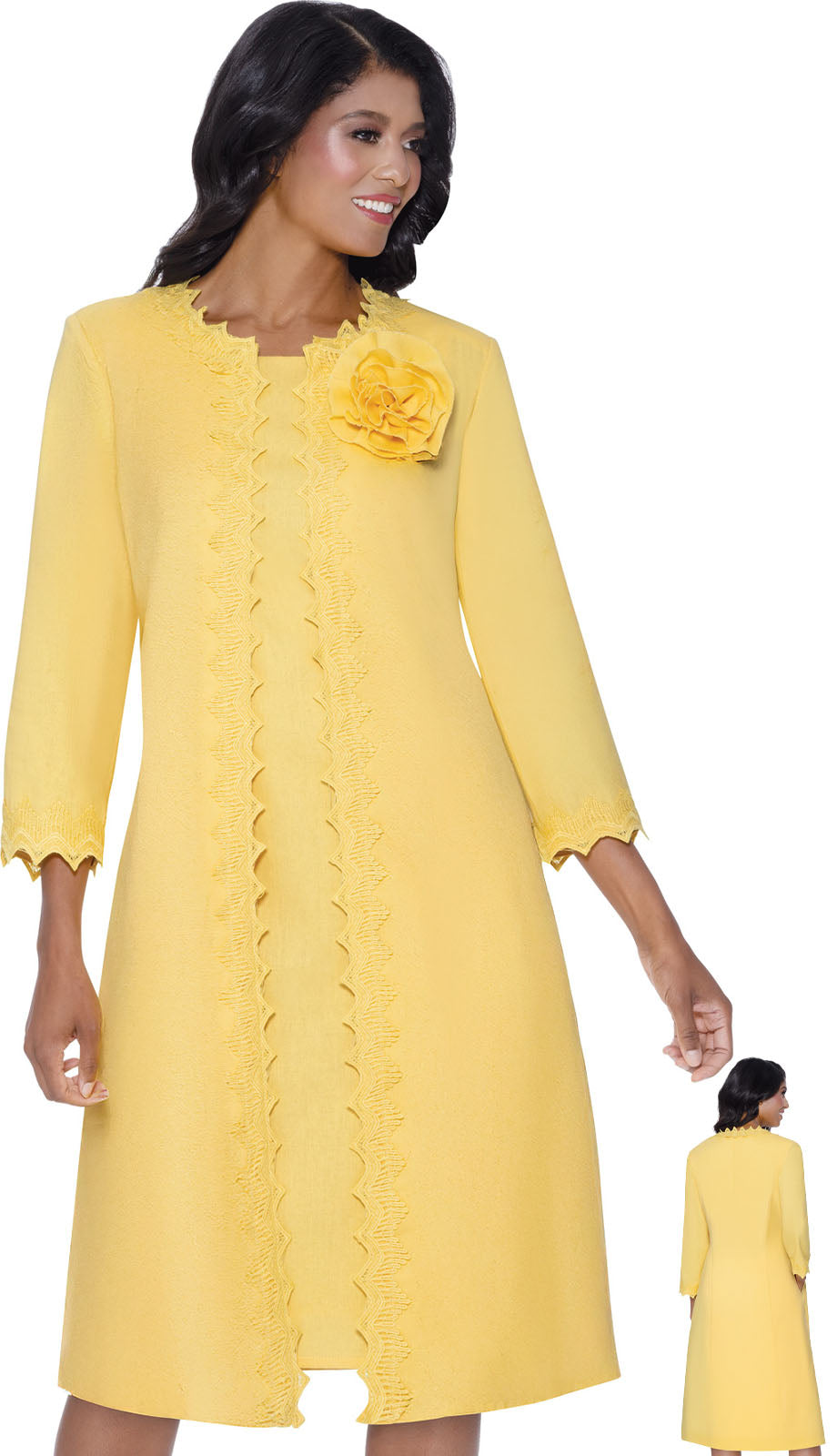 Divine DB2052-YLW Church Dress