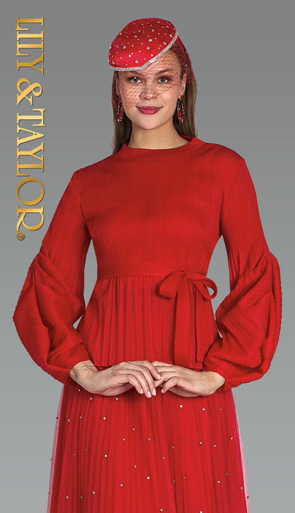 Lily And Taylor 5174-RED Church Suit