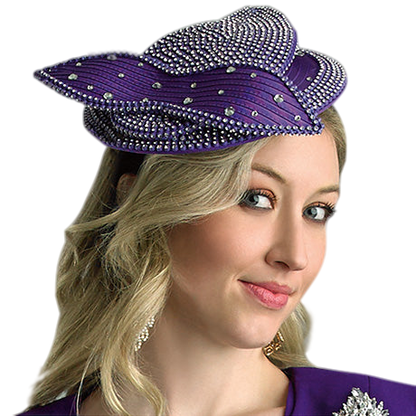 Lily And Taylor H739-PUR Church Hat