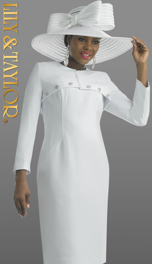 Lily 4848-WHT Church Hat