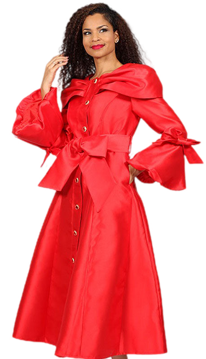 Diana Couture 8707-RED Church Dress