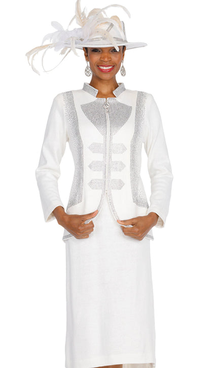 Elite Champagne Knit 5967-OFW-QS Church Suit