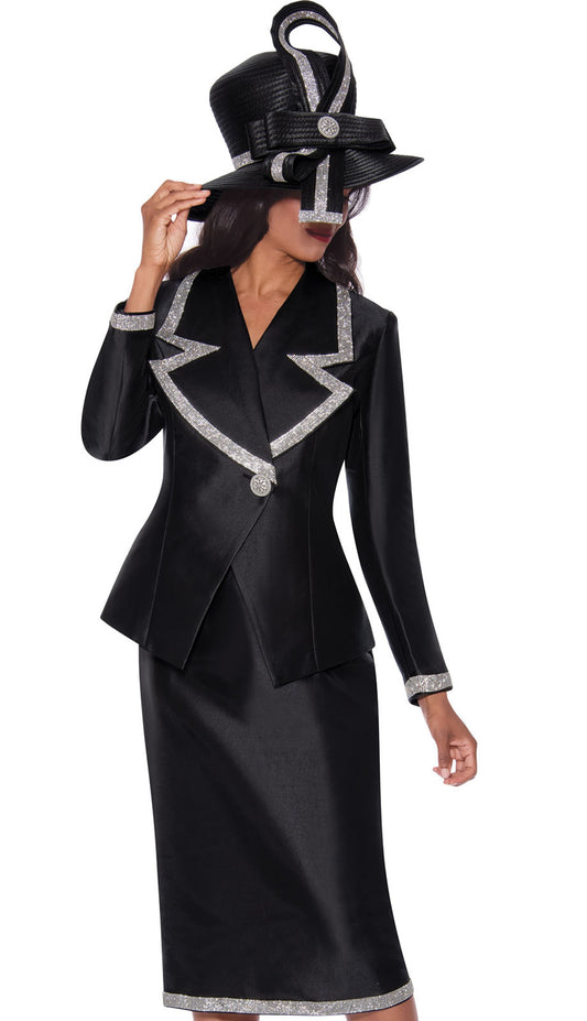 GMI 9872-BLK-QS Church Suit