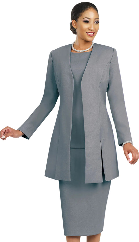 Ben Marc 2296-SIL-CO Church Suit