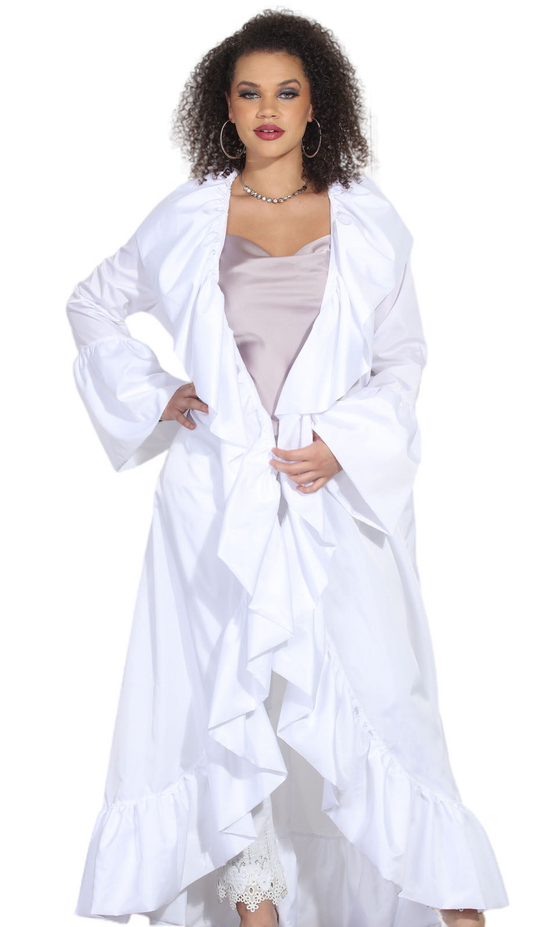 Luxe Moda LM282-WHT Duster Dress