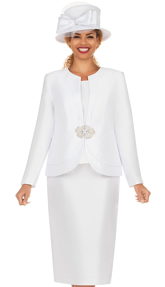 Giovanna 0980-WHT-H Womens Church Hat