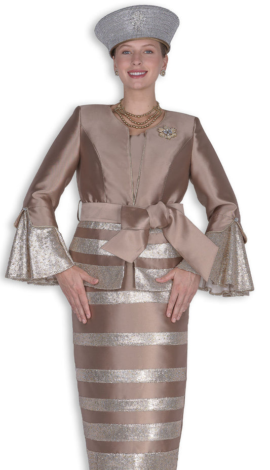 Elite Champagne 6356-QS Church Suit