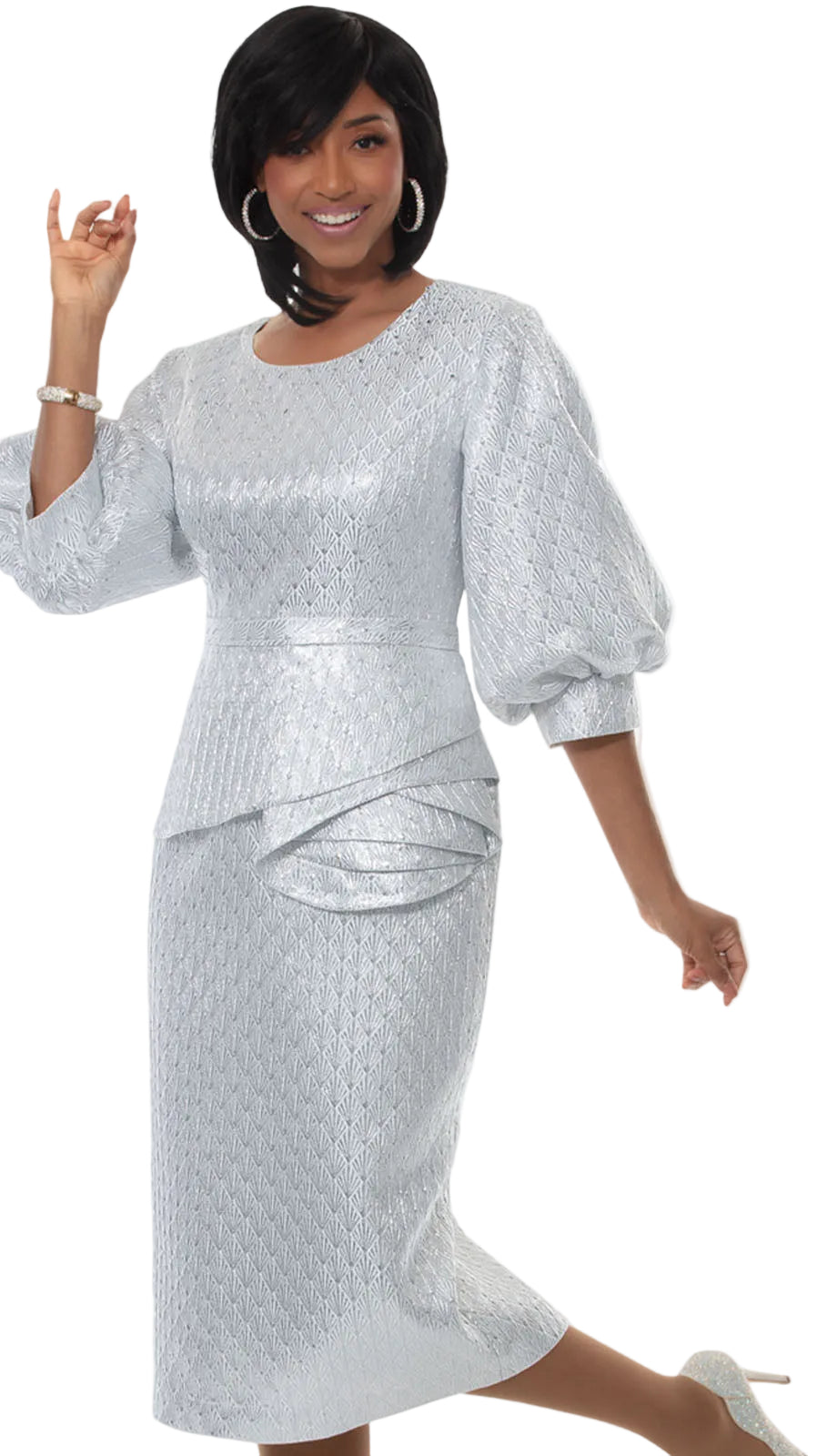 Lisa Rene 3375-SLV Church Dress