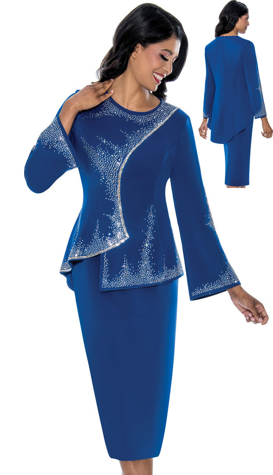 Stellar Looks SL600202-RYL-QS Designer Church Suit