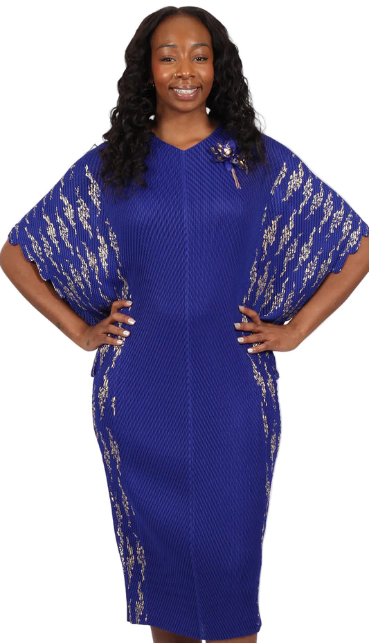 Diana Couture 8075-BLU Church Dress