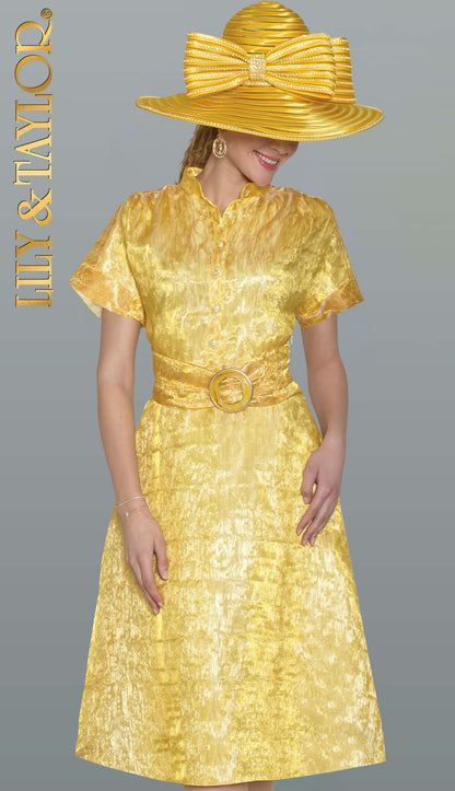 Lily and Taylor 5113-YLW-H Church Hat