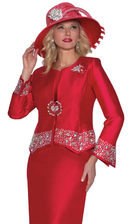 Lily And Taylor H278-RED Church Hat