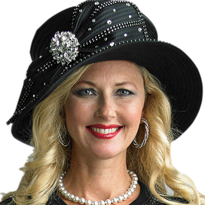 Lily And Taylor H1006-BLK Church Hat