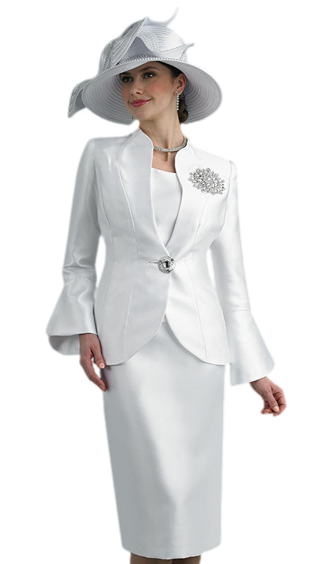 Lily And Taylor 4140-WHT Church Suit