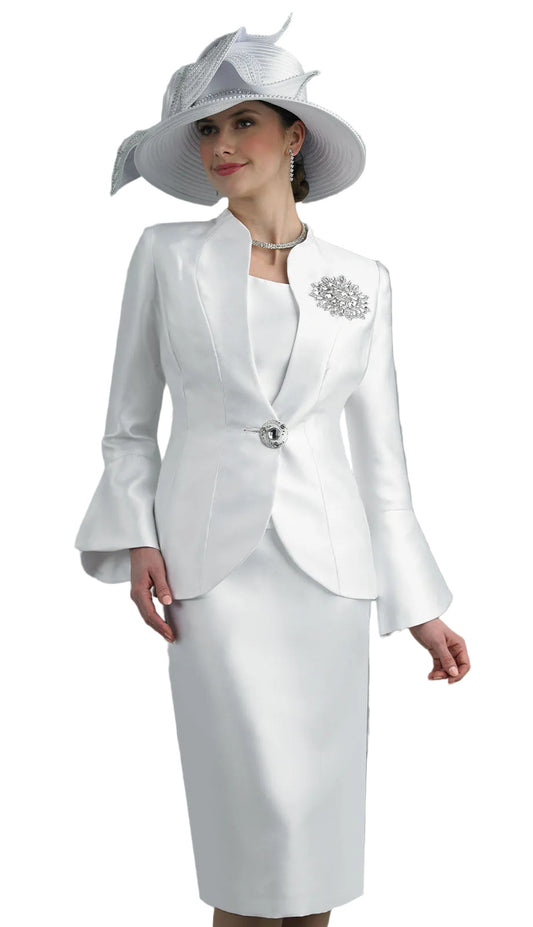 Lily And Taylor 4140-WHT Church Suit