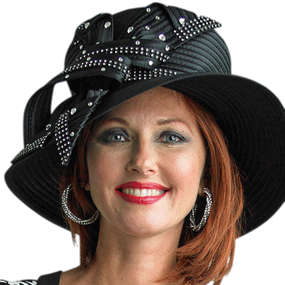 Lily And Taylor H1012-BLK Church Hat