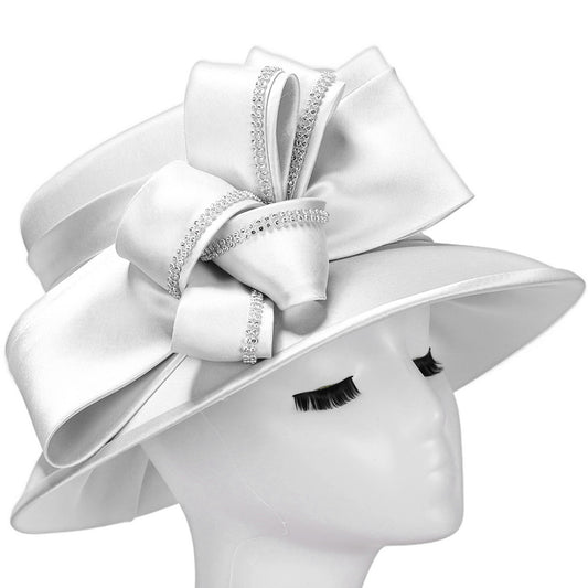 Giovanna HG1168-69-WHT Church Hat