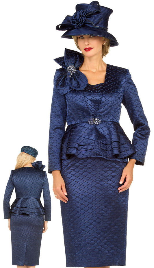 Giovanna G1319-NVY-H Church Hat