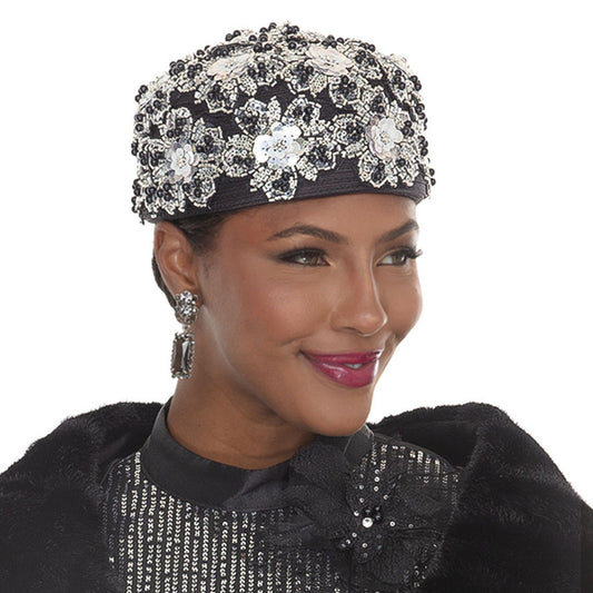 Donna Vinci H12285-BLK-QS Church Hat