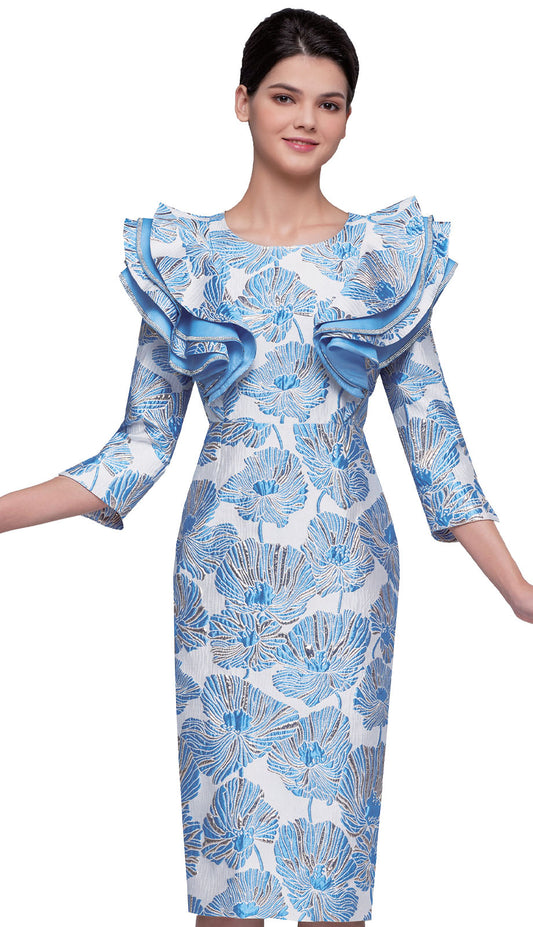 Serafina 6963-BLU Church Dress