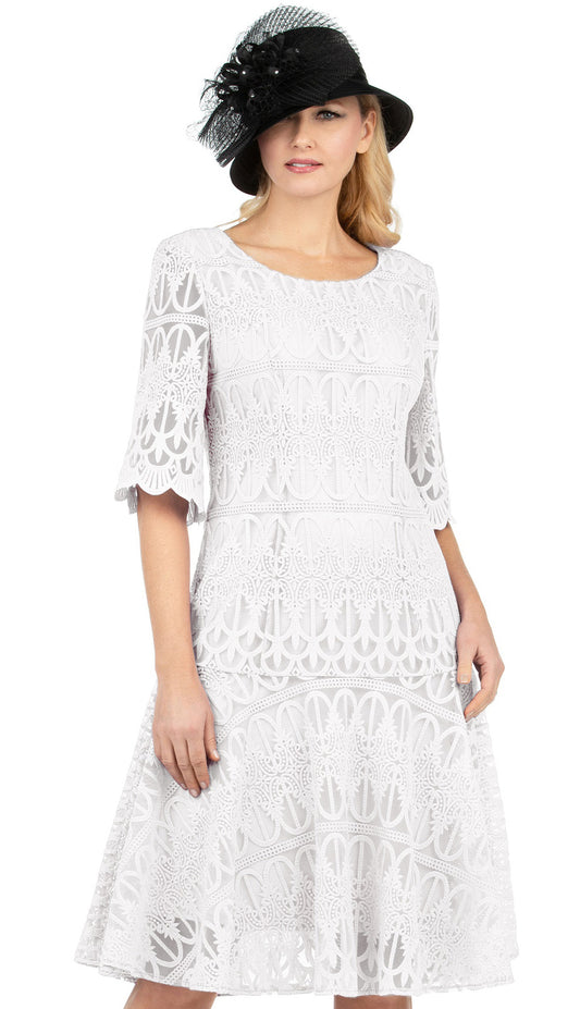 Giovanna D1541-WHT-CO Church Dress