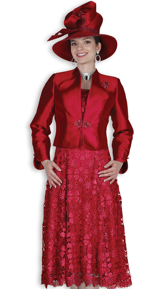 Elite Champagne 6261-RED-H Church Hat