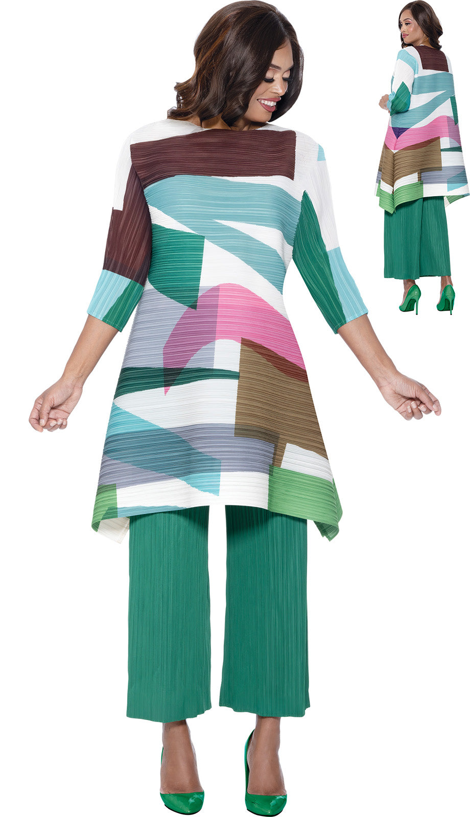 Divine Casuals DC1802-EMR Ladies Outfit