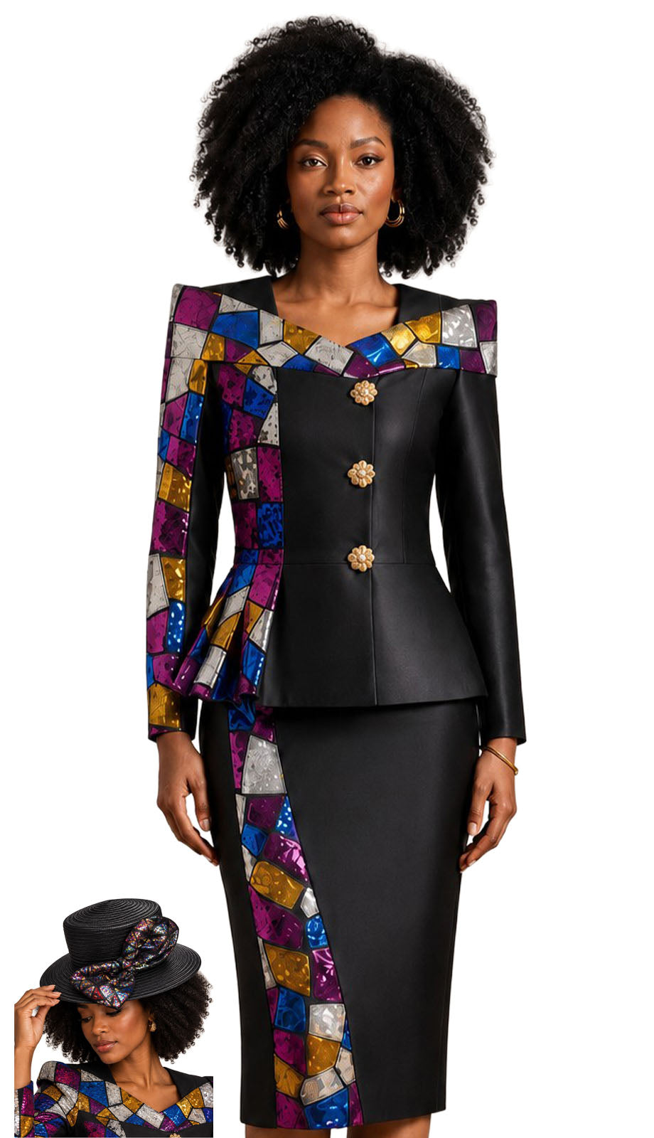 GMI 402152-BLK-H Church Hat