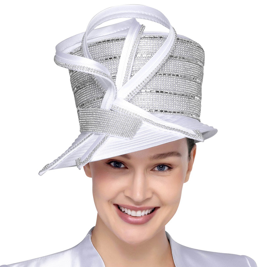 Nina Massini 101H-WHT Church Hat