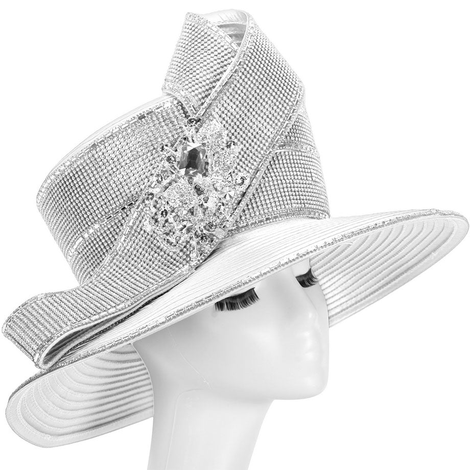 Giovanna HR22140-WHT Church Hat