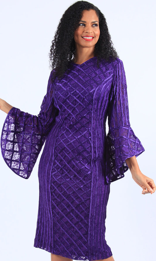 Diana Couture 8566-PUR-CO Womens