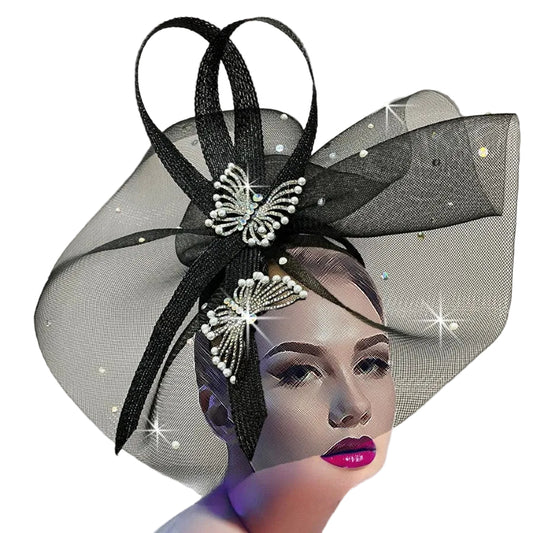 FA2954 FANTASIA-BLK Church Fascinator