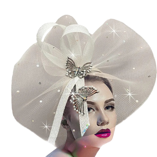 FA2954 FANTASIA-WHT Church Fascinator
