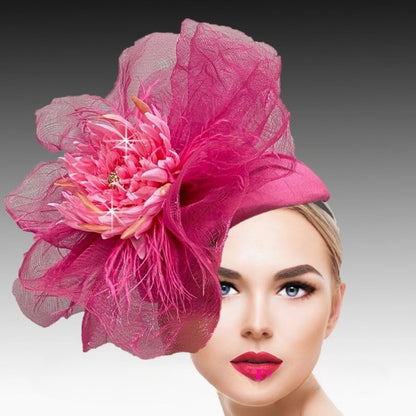 Francesca FA3137-FU Undulating Illusion Veil Fascinator