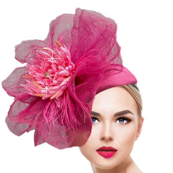 Francesca FA3137-FU Undulating Illusion Veil Fascinator