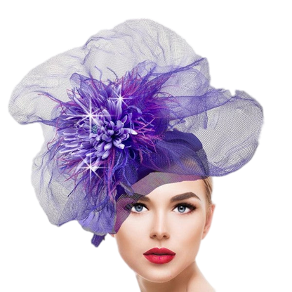 Francesca FA3137-PU Undulating Illusion Veil Fascinator