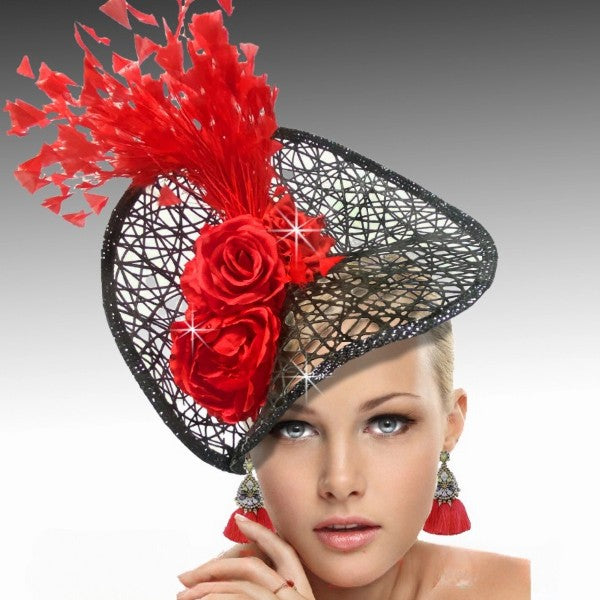 The Web FA3139-RE Church Fascinator