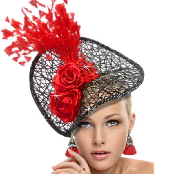 The Web FA3139-RE Church Fascinator