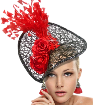 The Web FA3139-RE Church Fascinator