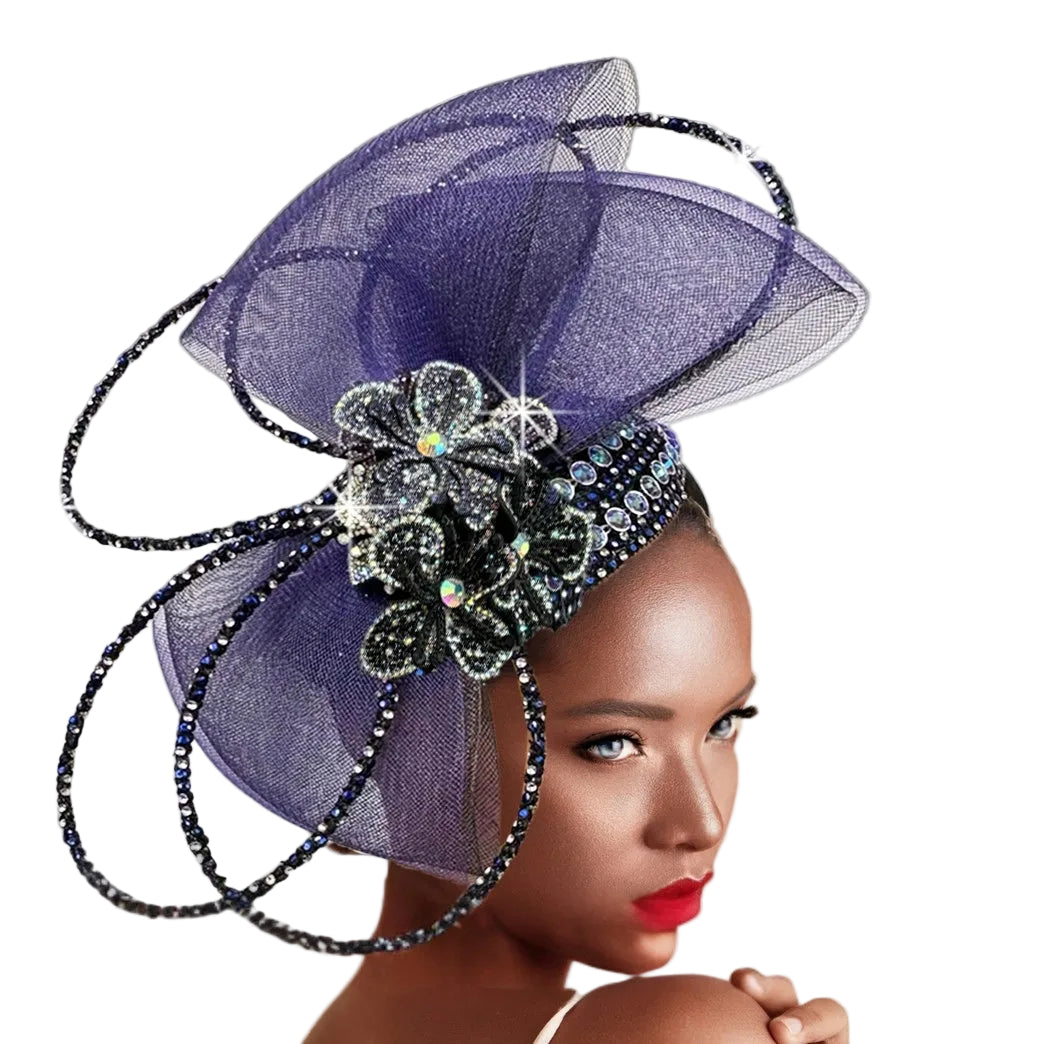 FA3415 Grapevine-Pur Church Fascinator