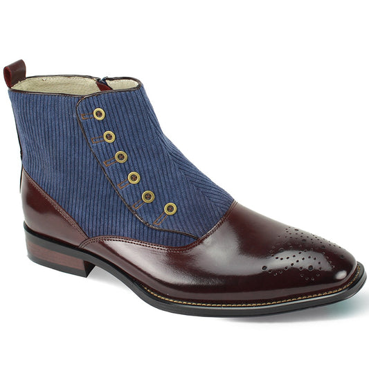 Giovanni Leather Dress Shoes-KENDRICK-BURG-NVY