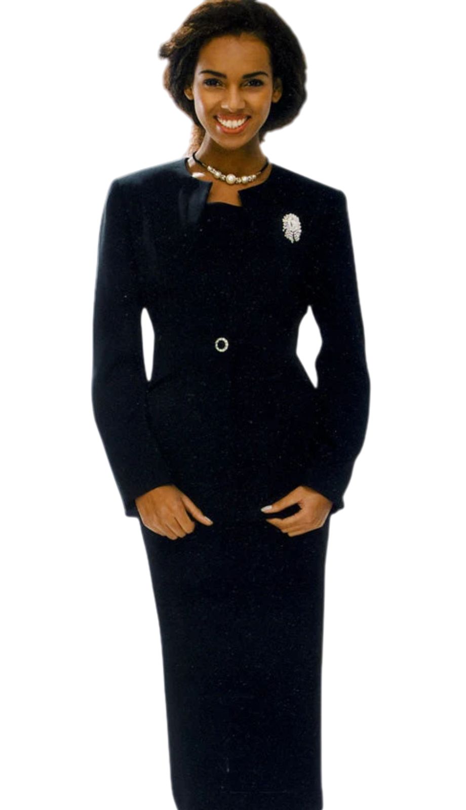 Lynda of NY L295-BLK Usher Suit