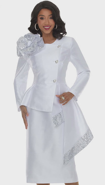 Lisa Rene 66972-WHT-QS Church Suit
