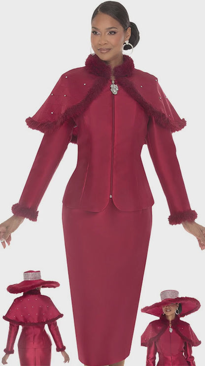 Donna Vinci 12240-BUR-H Church Hat