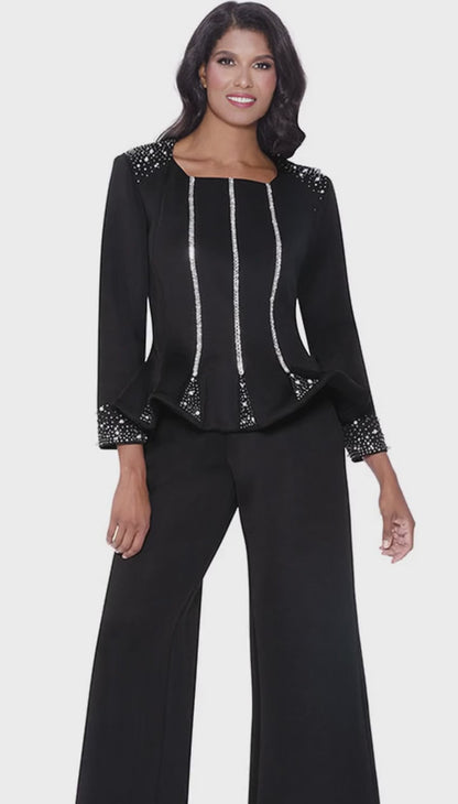 Stellar Looks SL600472-BLK-CO Pant Suit