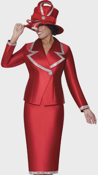 GMI 9872-RED-QS Church Suit