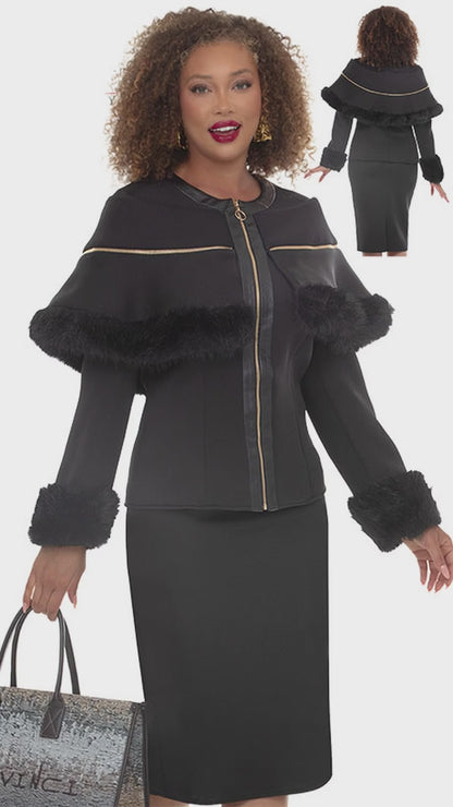 Donna Vinci 12306-BLK Church Suit