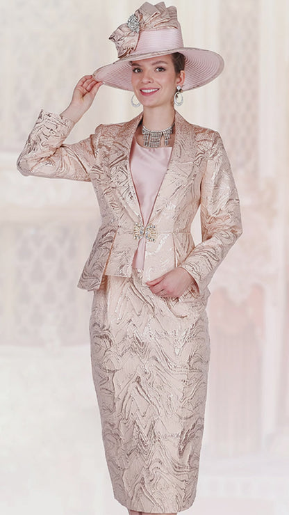 Champagne Italy 6103-GLD Church Suit